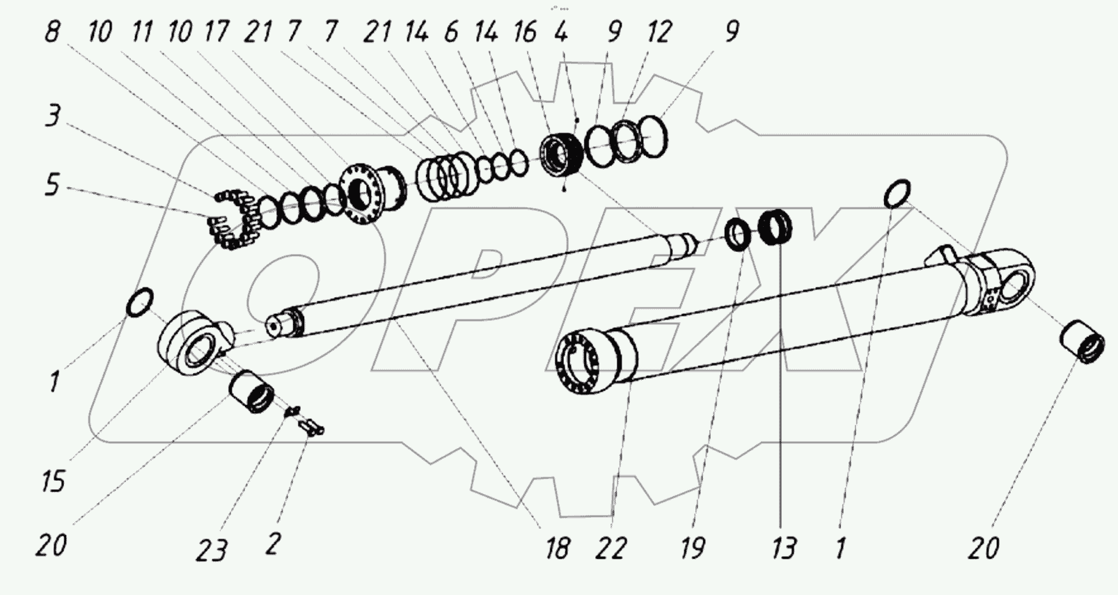  203040000000 20 Гидроцилиндр рукояти