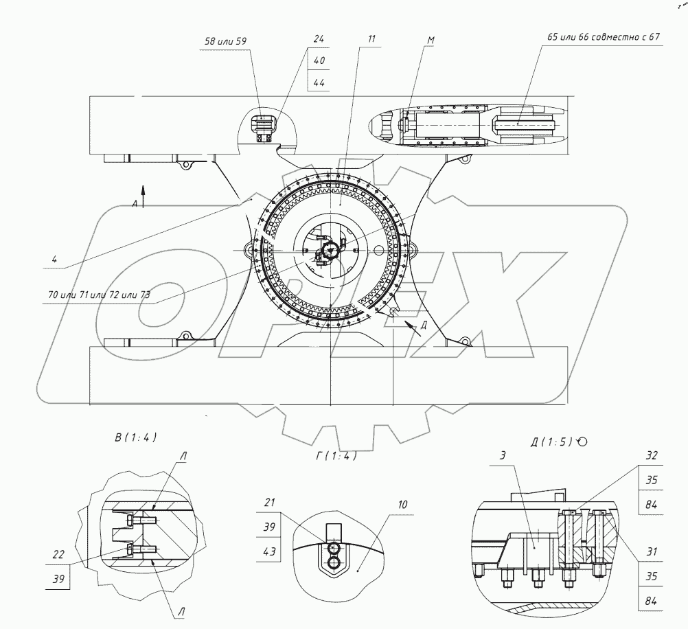  Тележка гусеничная. 330-02-60.00.000