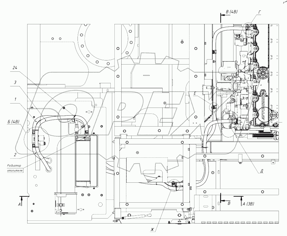  Подключение отопителя. 202.25.00.00.000