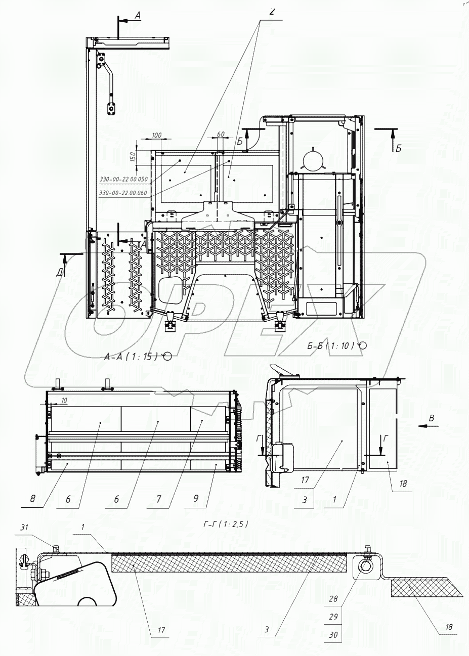  Установка шумоизоляции. 330-00-22.00.900