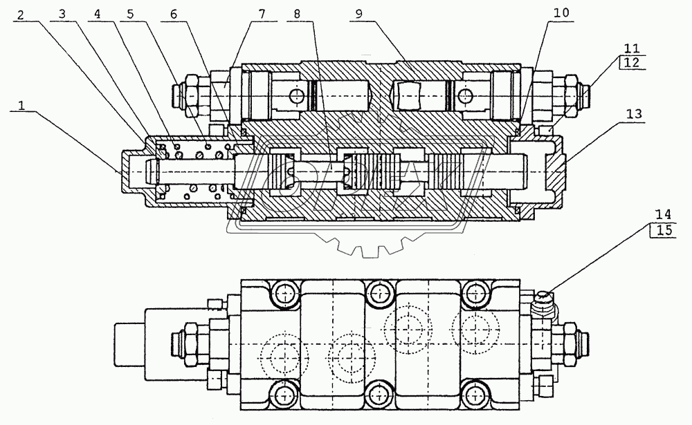 Напорно-сливная секция 2