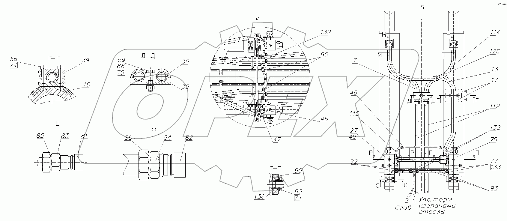 002633139000 03 Гидроразводка рабочего оборудования