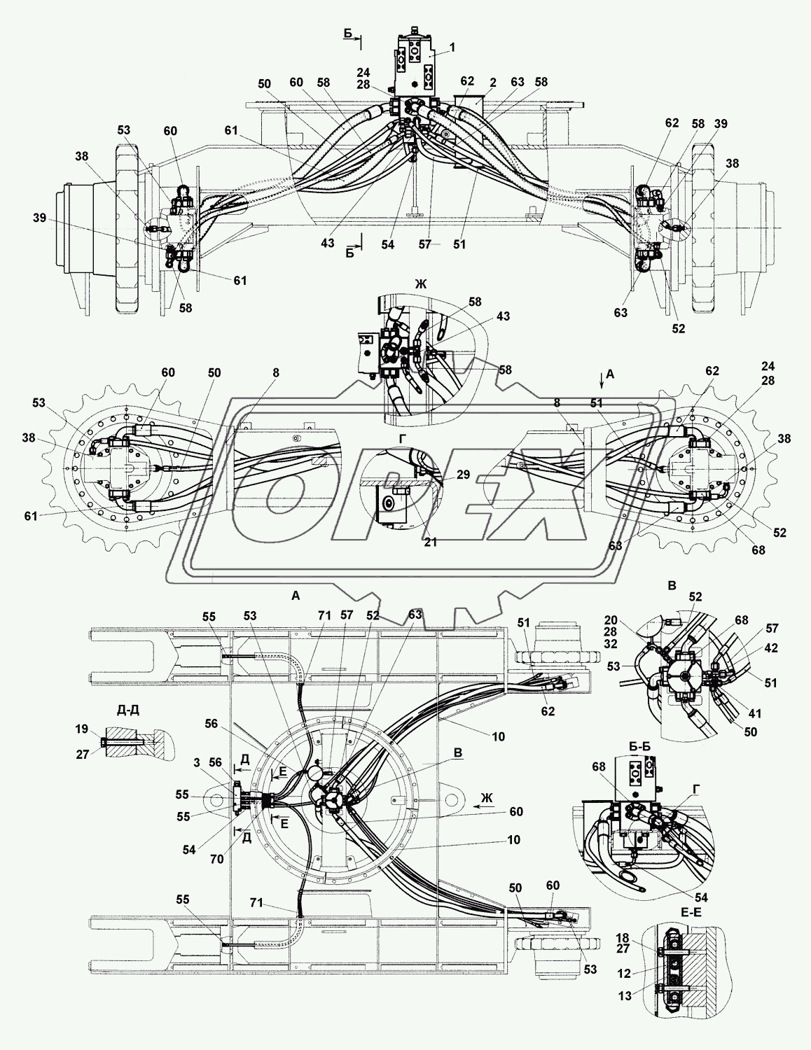 002612702000 00 Гидроразводка тележки