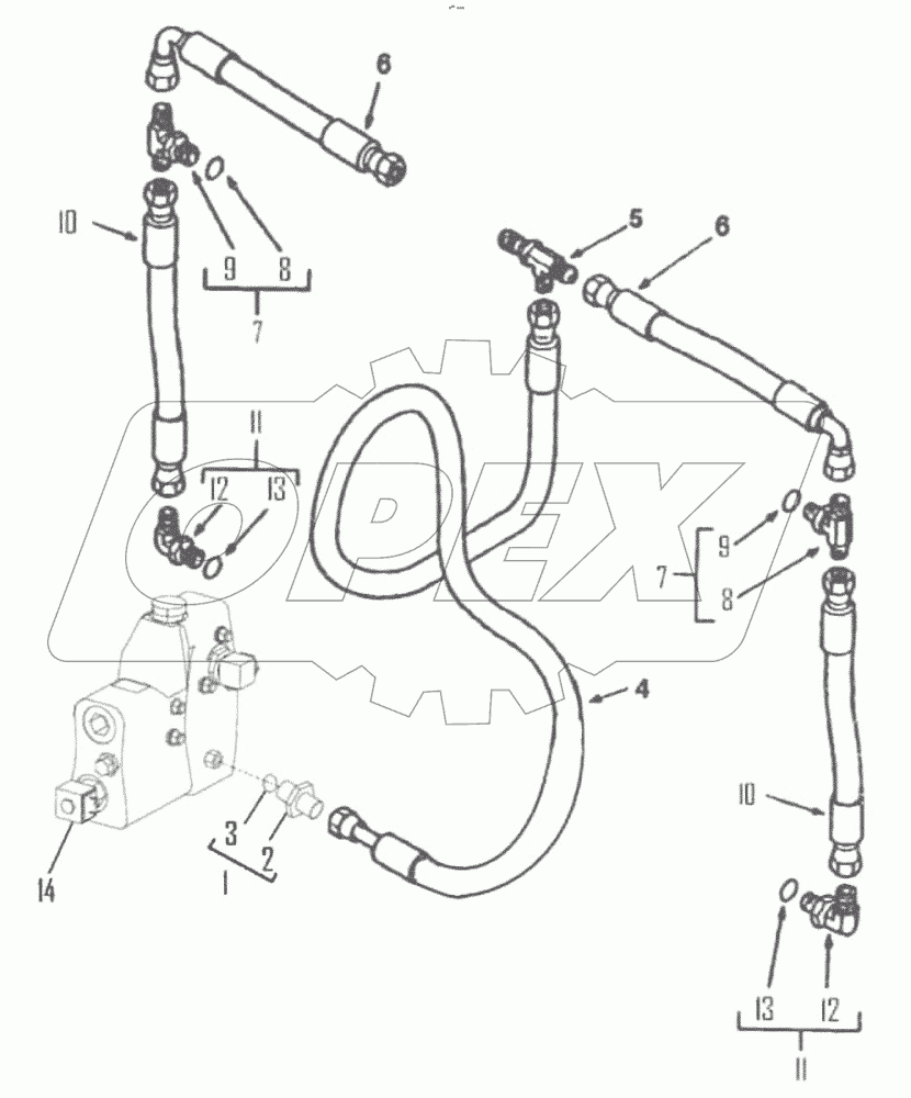  Зажим гидрооборудования экскаваторного