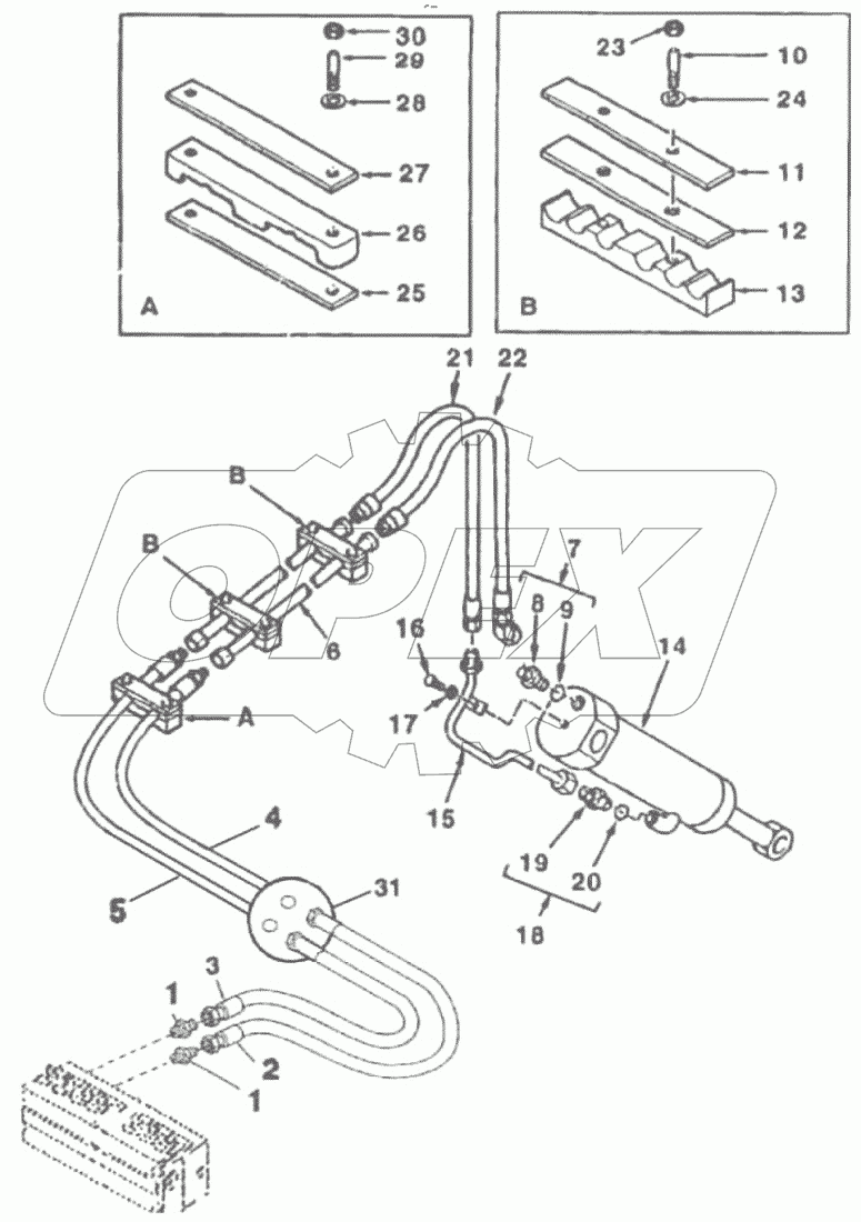  Привод ковша гидрооборудования экскаваторного