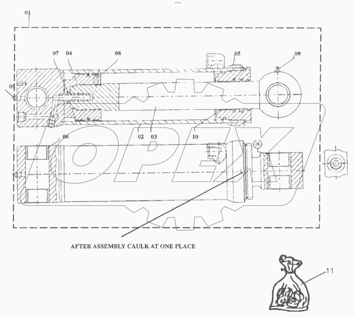  Цилиндр стрелы