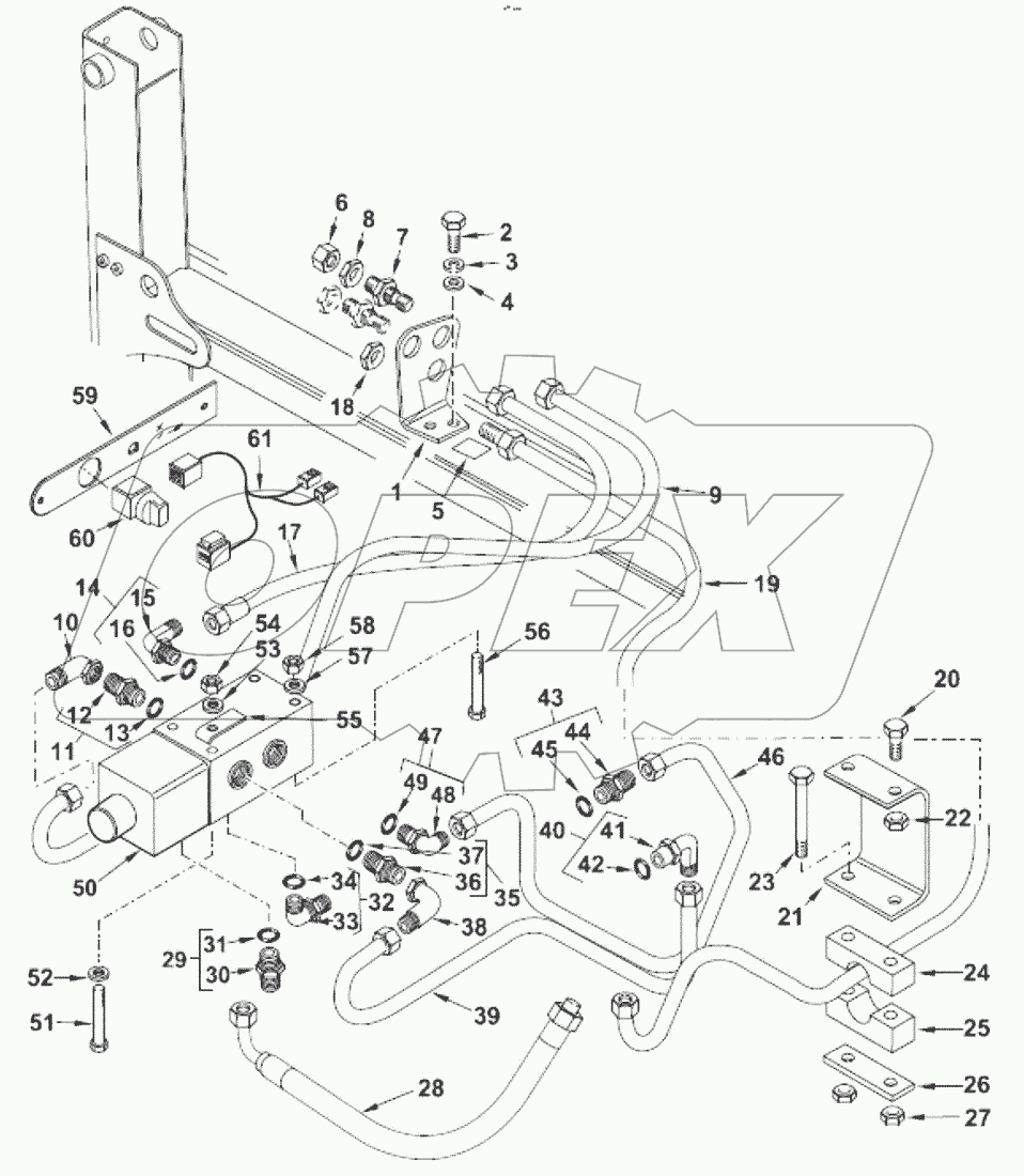  Дополнительная гидравлическая линия - дивертер шасси