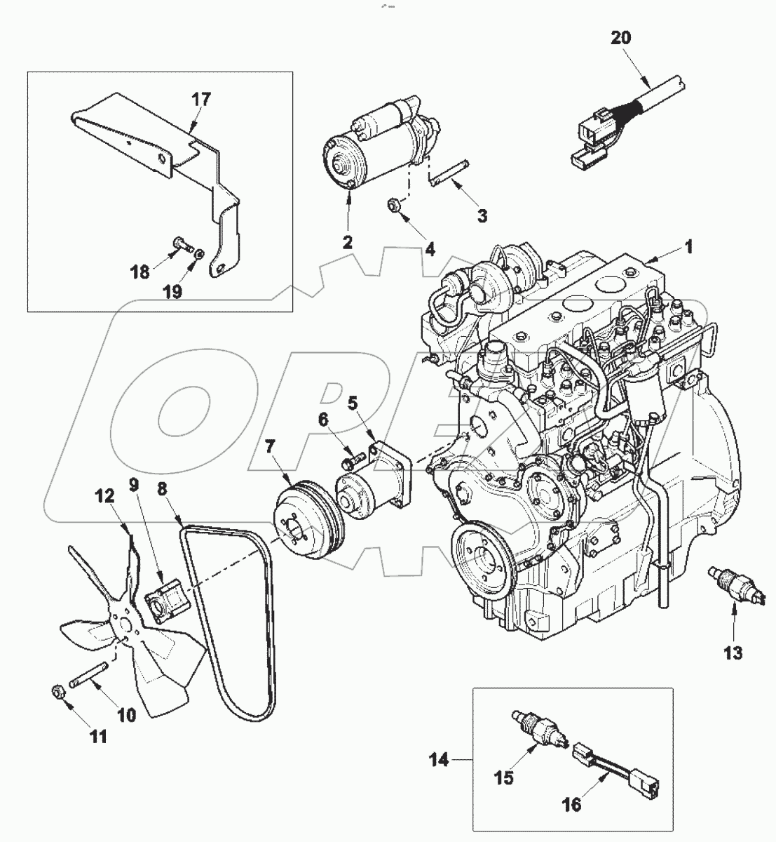  Двигатель Rg38100 без кондиционера