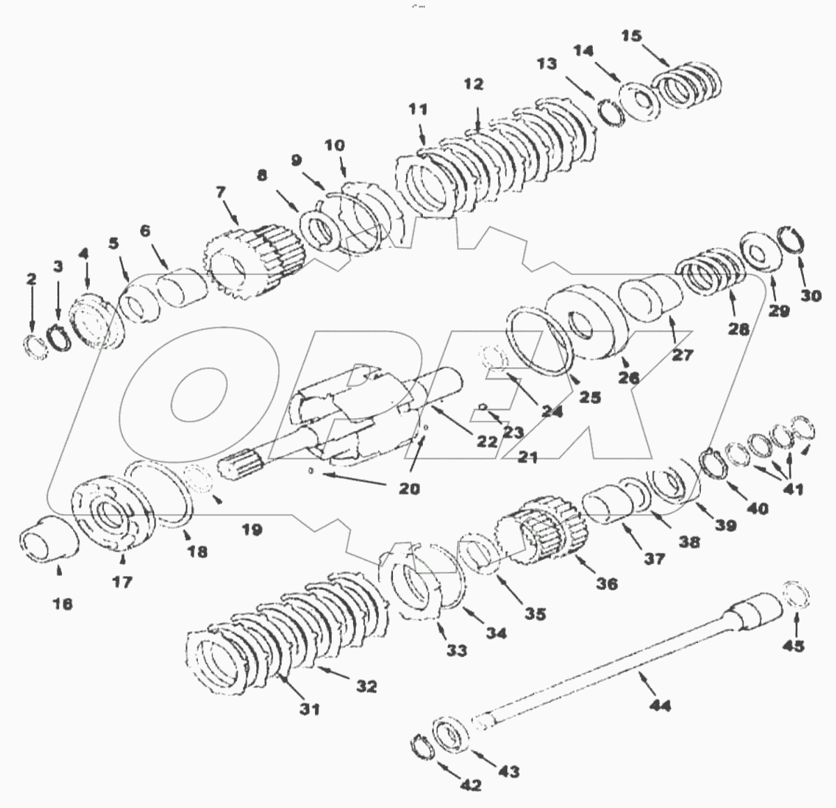  Входной вал для 4 приводных колес