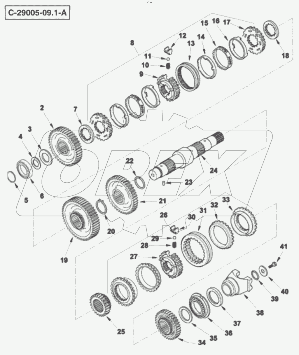  GEARBOX OUTPUT SHAFT REAR
