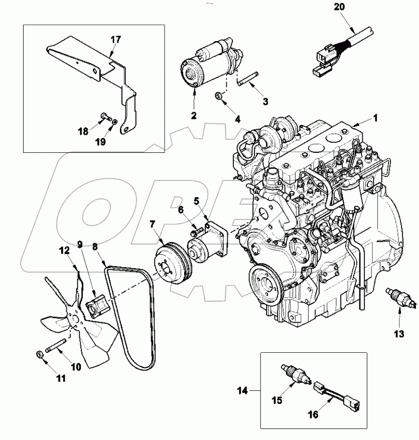  ENGINE, WITH AIR CONDITIONING