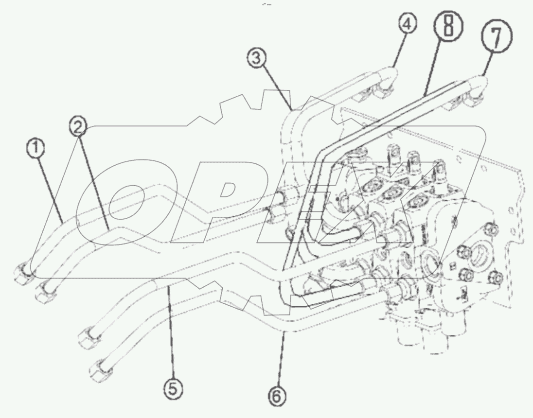  ТРУБОПРОВОДЫ 3-Х ЗОЛОТНИКОВОГО РАСПРЕДЕЛИТЕЛЯ