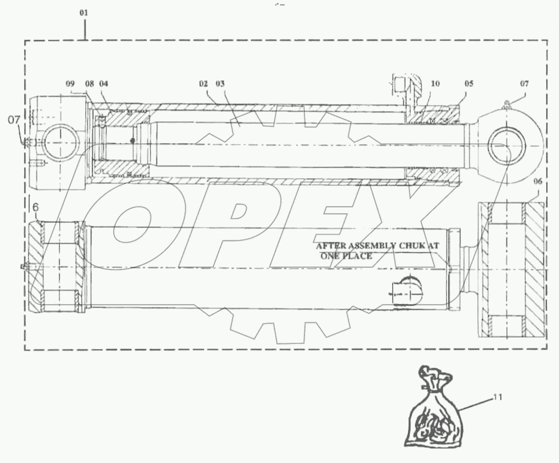  ЦИЛИНДР РУКОЯТИ ГИДРООБОРУДОВАНИЕ ЭКСКАВАТОРА