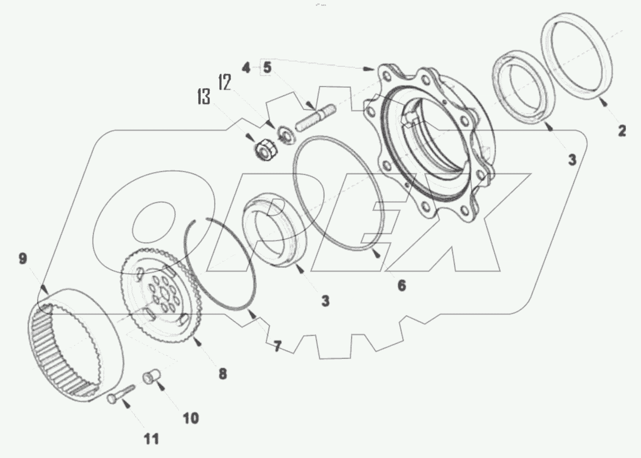  ВТУЛКА КОЛЕСА ПЕРЕДНЯЯ