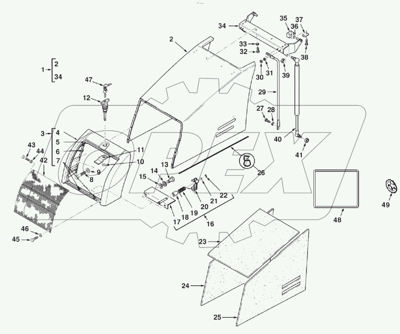  КАПОТ ДВИГАТЕЛЯ / БЕЛЫЙ