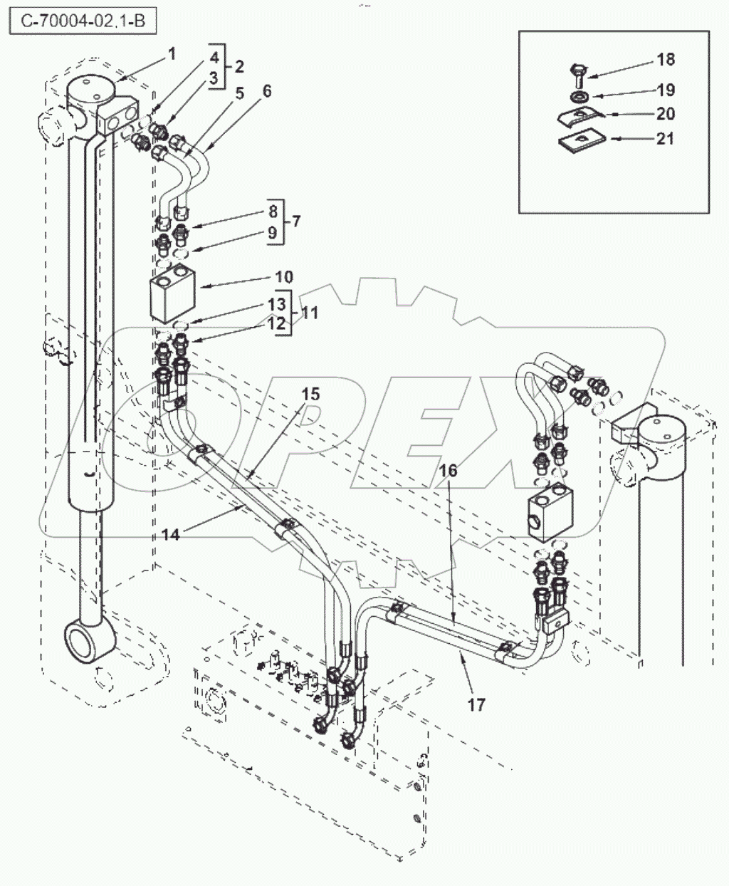  Гидрооборудование экскаваторное, стабилизаторы, замки