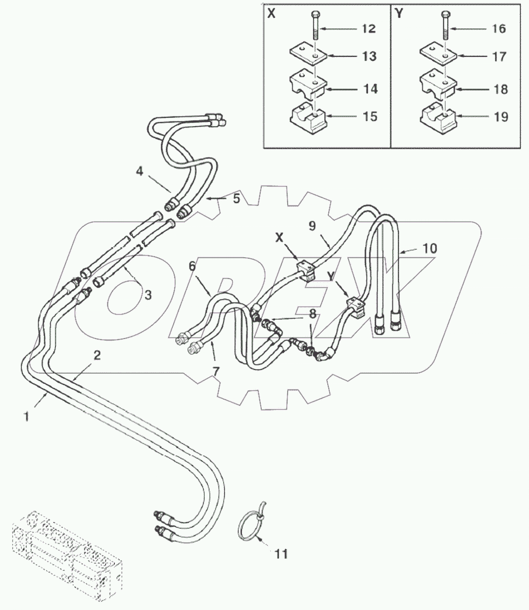  Гидрооборудование экскаваторное, телескопическое, привод ковша