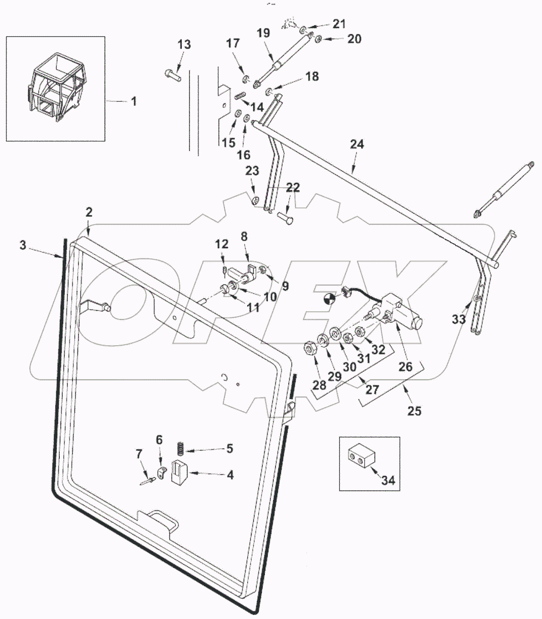  Заднее окно