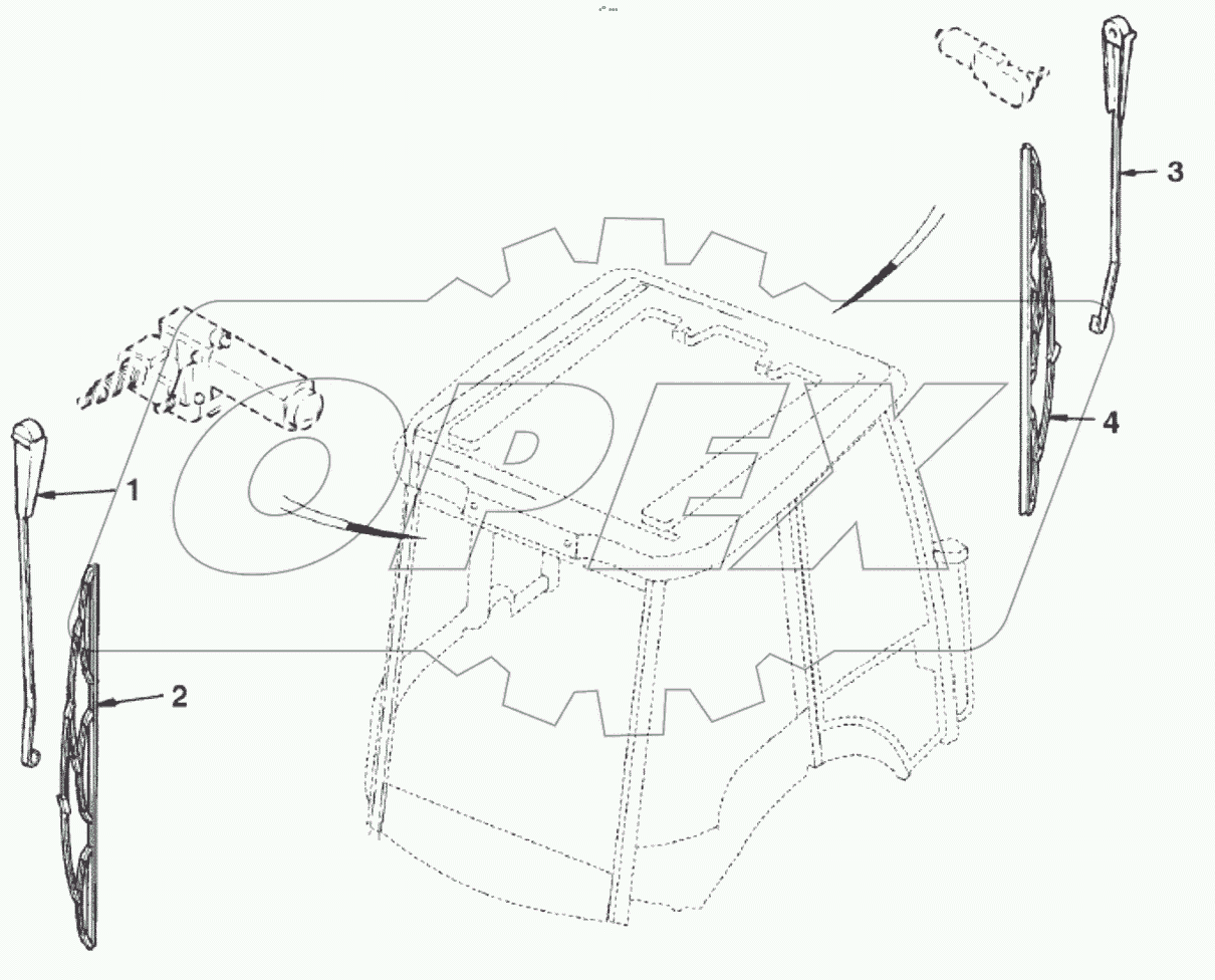  Стеклоочиститель переднего стекла