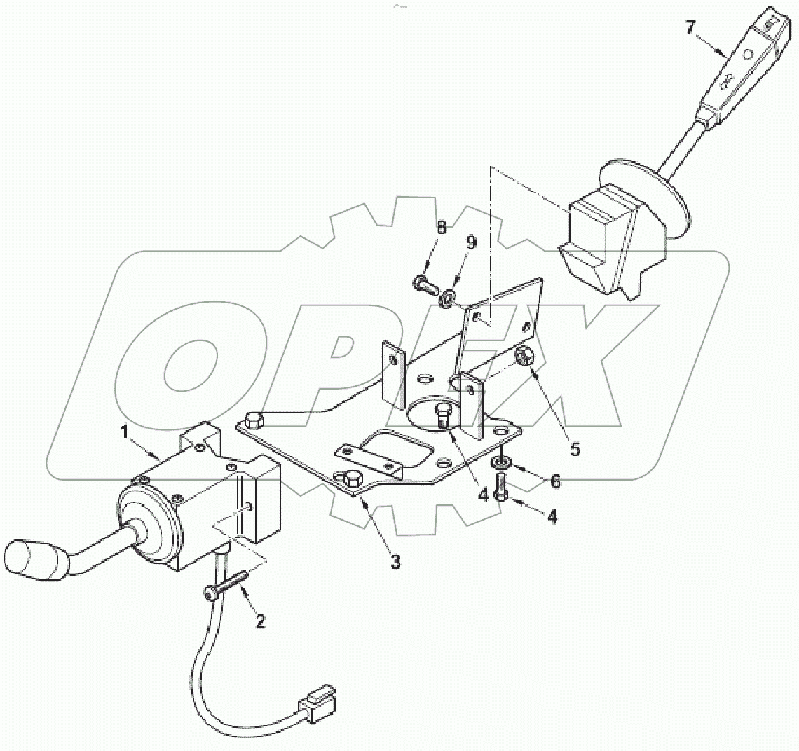  Передний пульт, выключатель вперед/назад