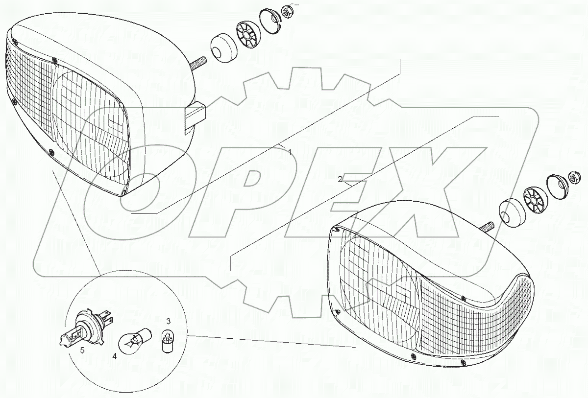  Передние фары освещения