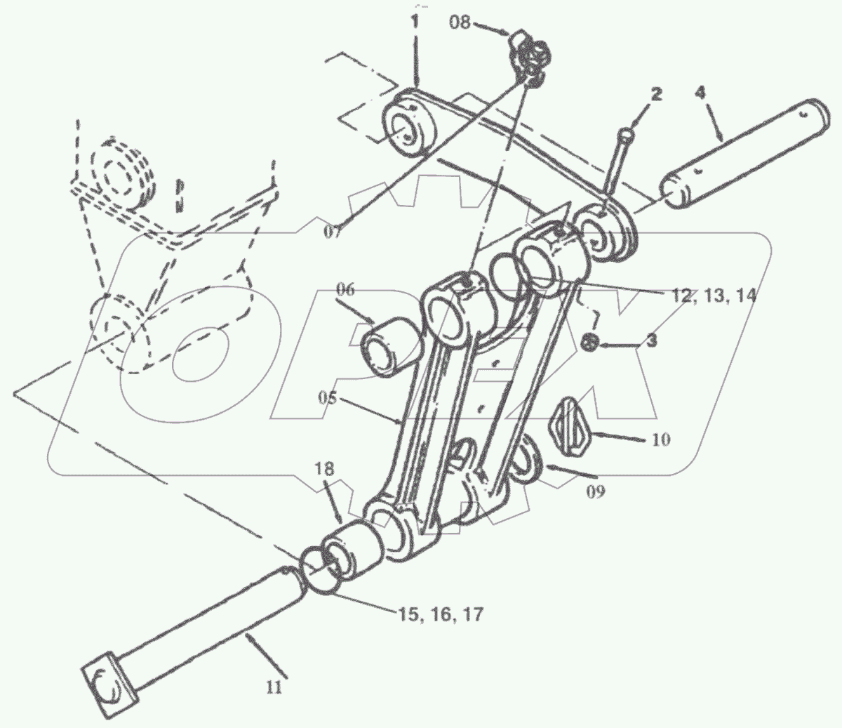  Экскаваторный ковш. соединение