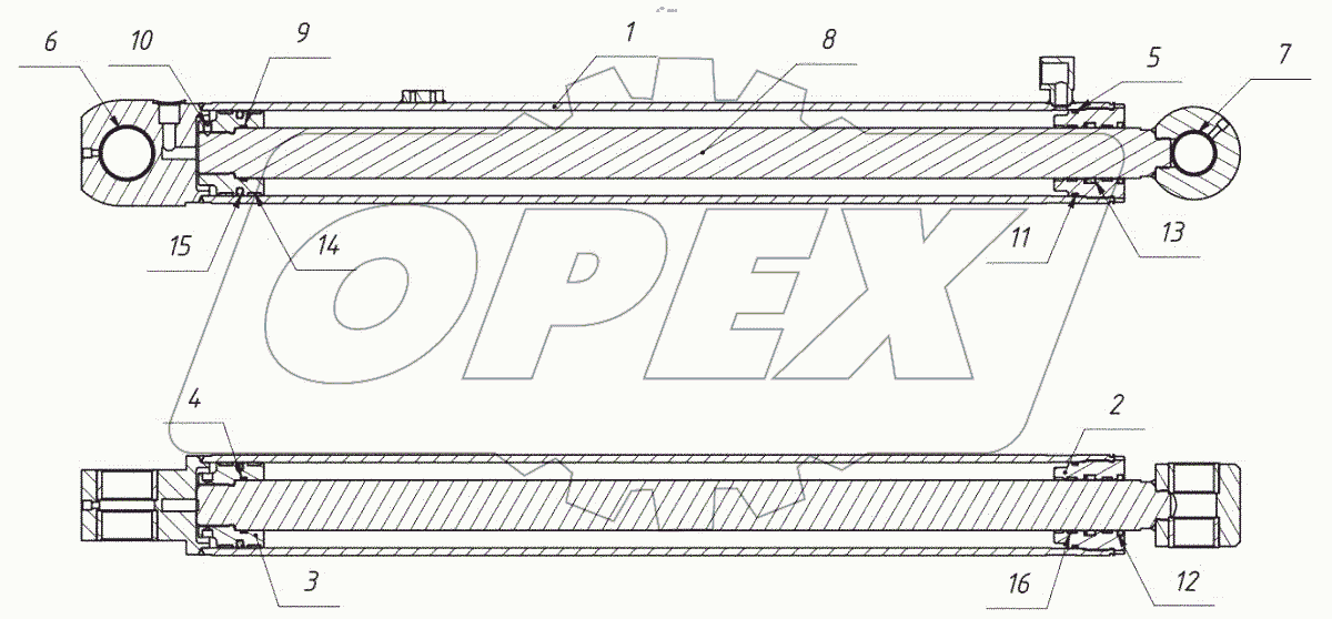  Гидроцилиндр стрелы погрузочного оборудования