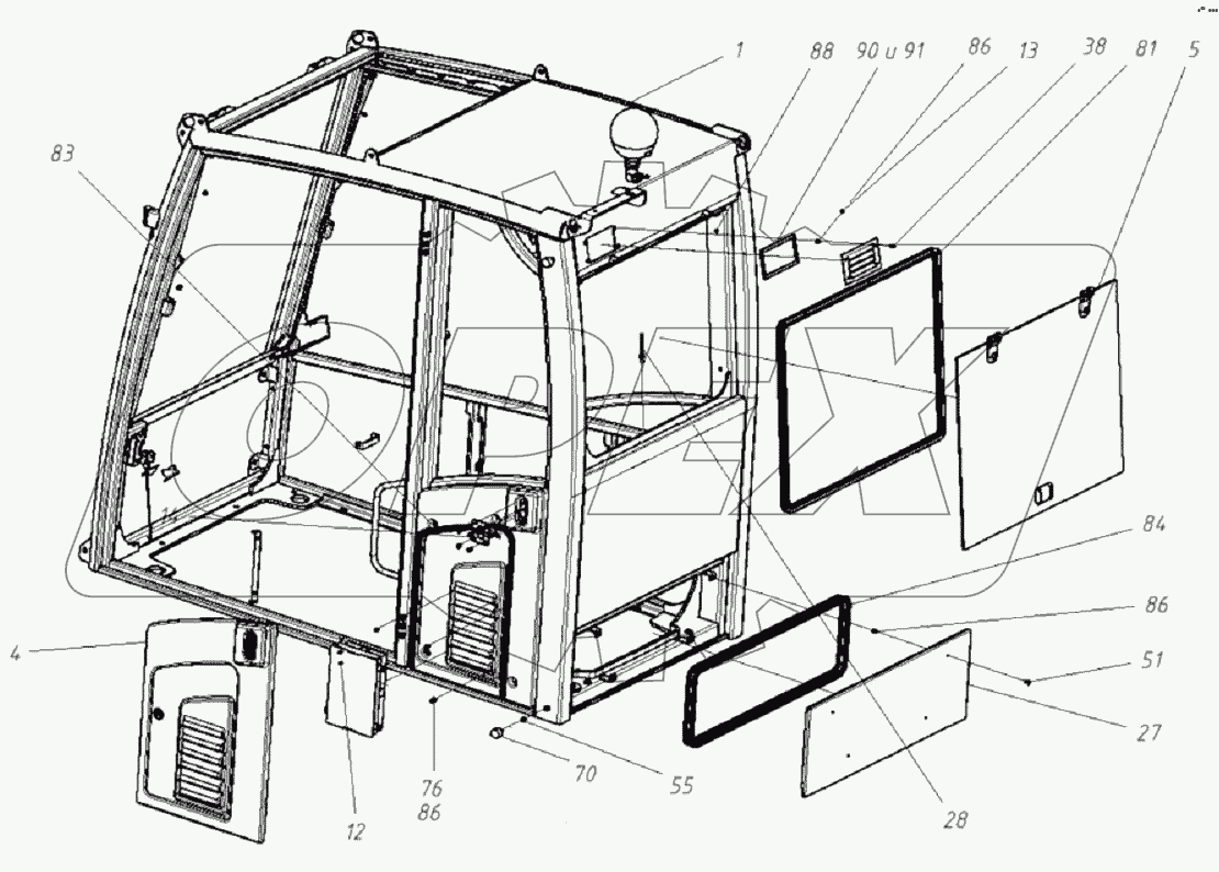 202020100000 00 Кабина в сборе