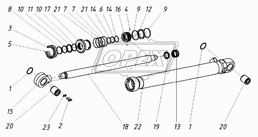 203040000000 20 Гидроцилиндр рукояти