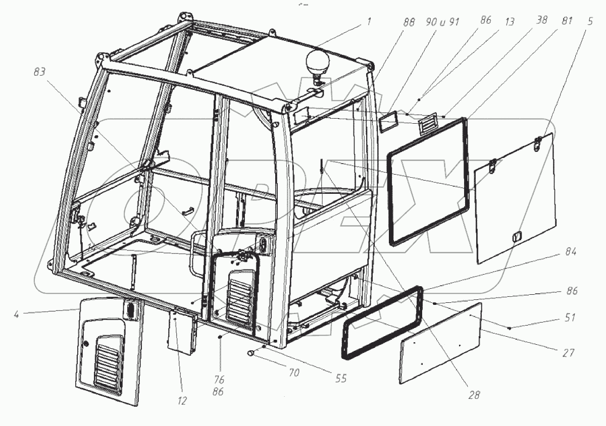  Кабина в сборе