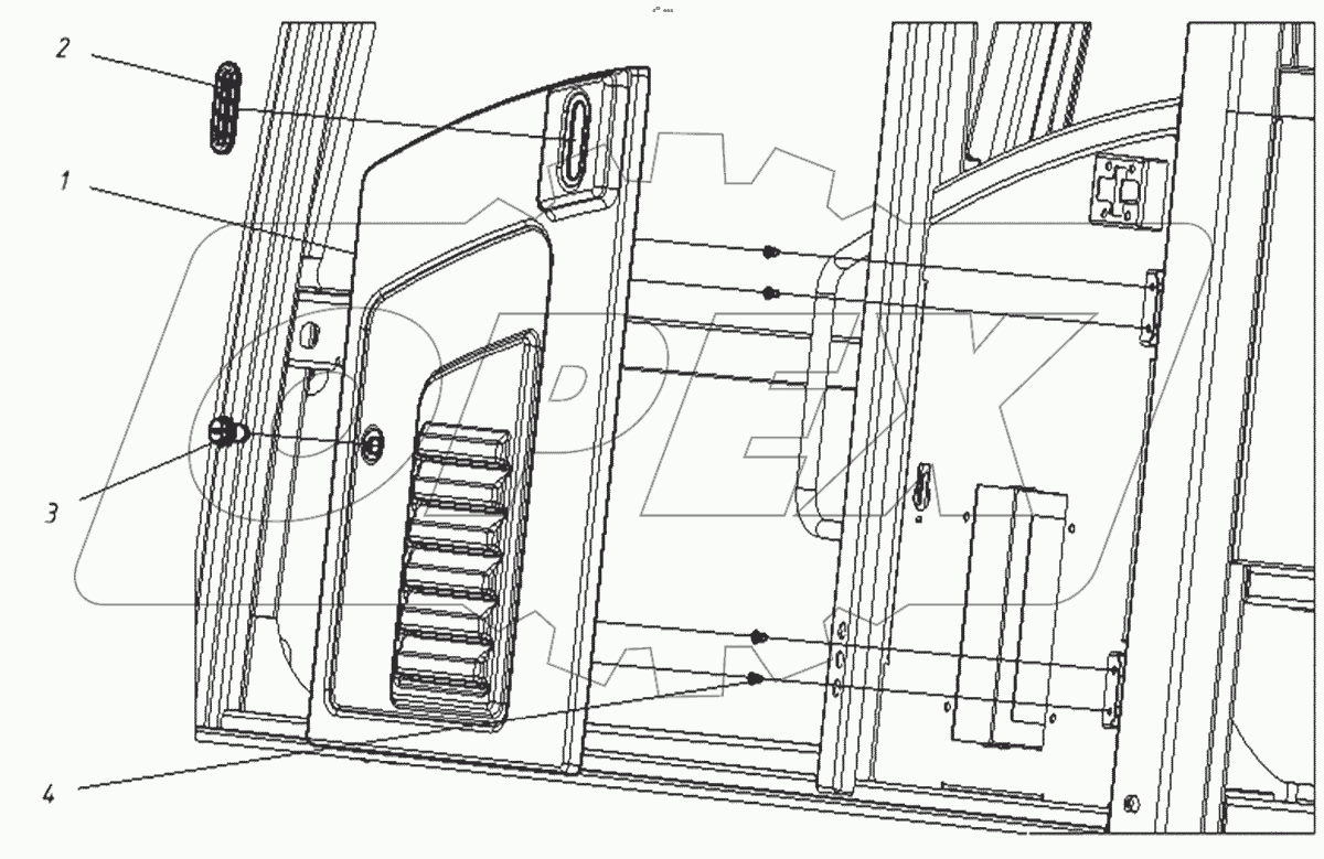  Дверца задняя в сборе