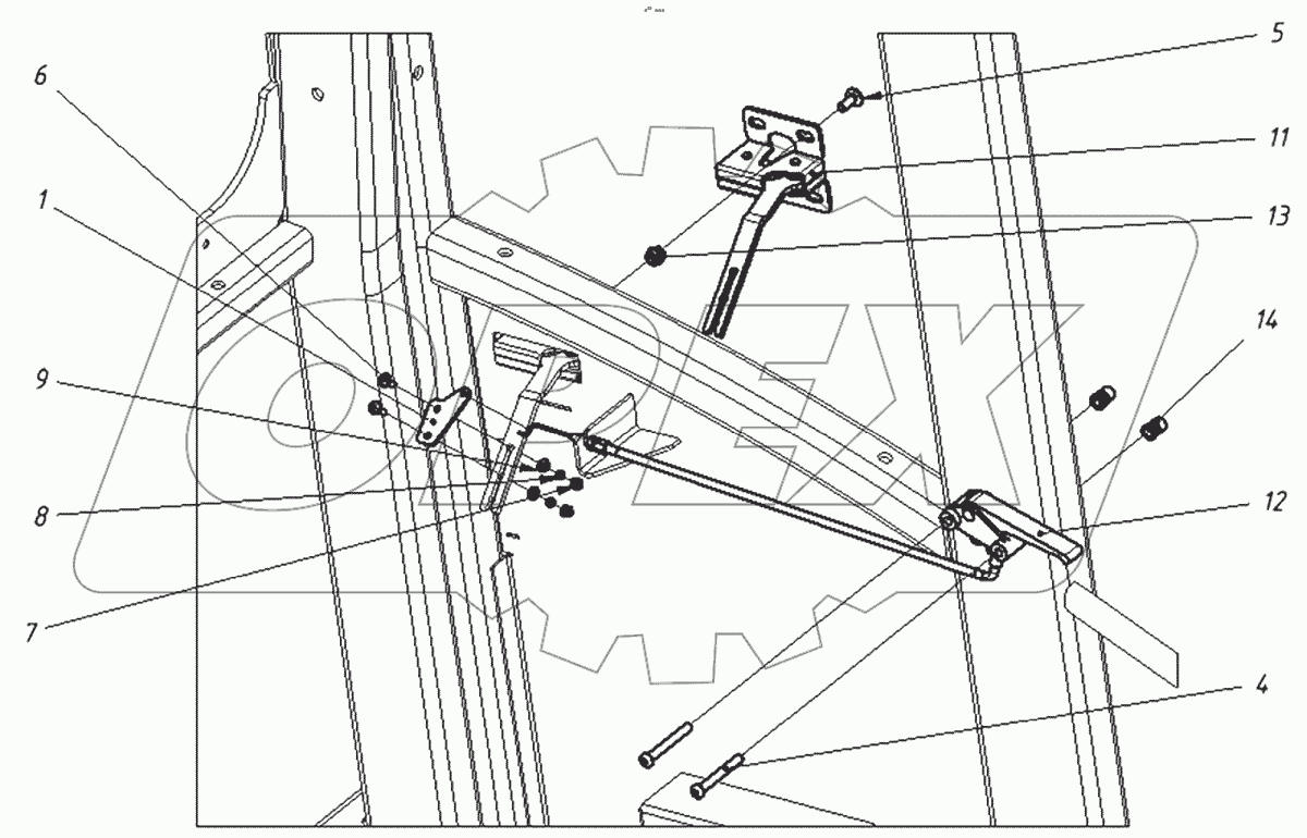  Установка фиксатора двери