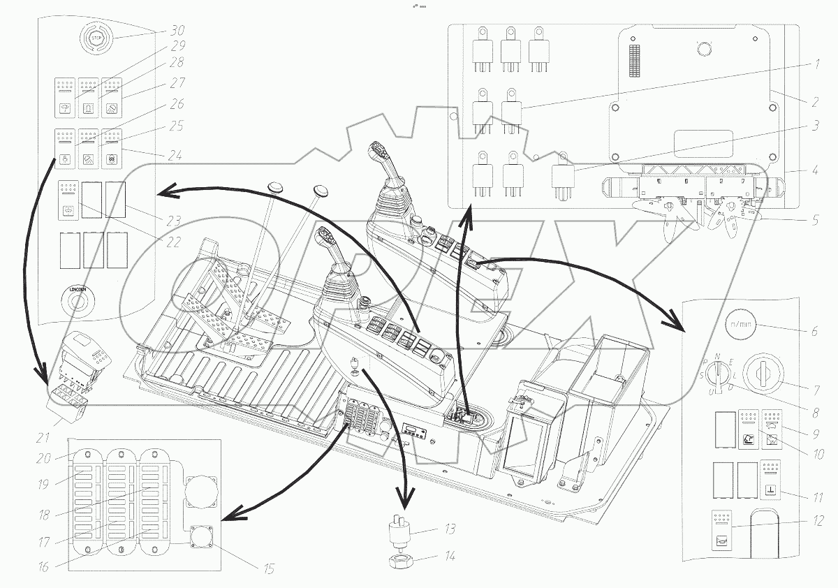 Электроуправление в кабине