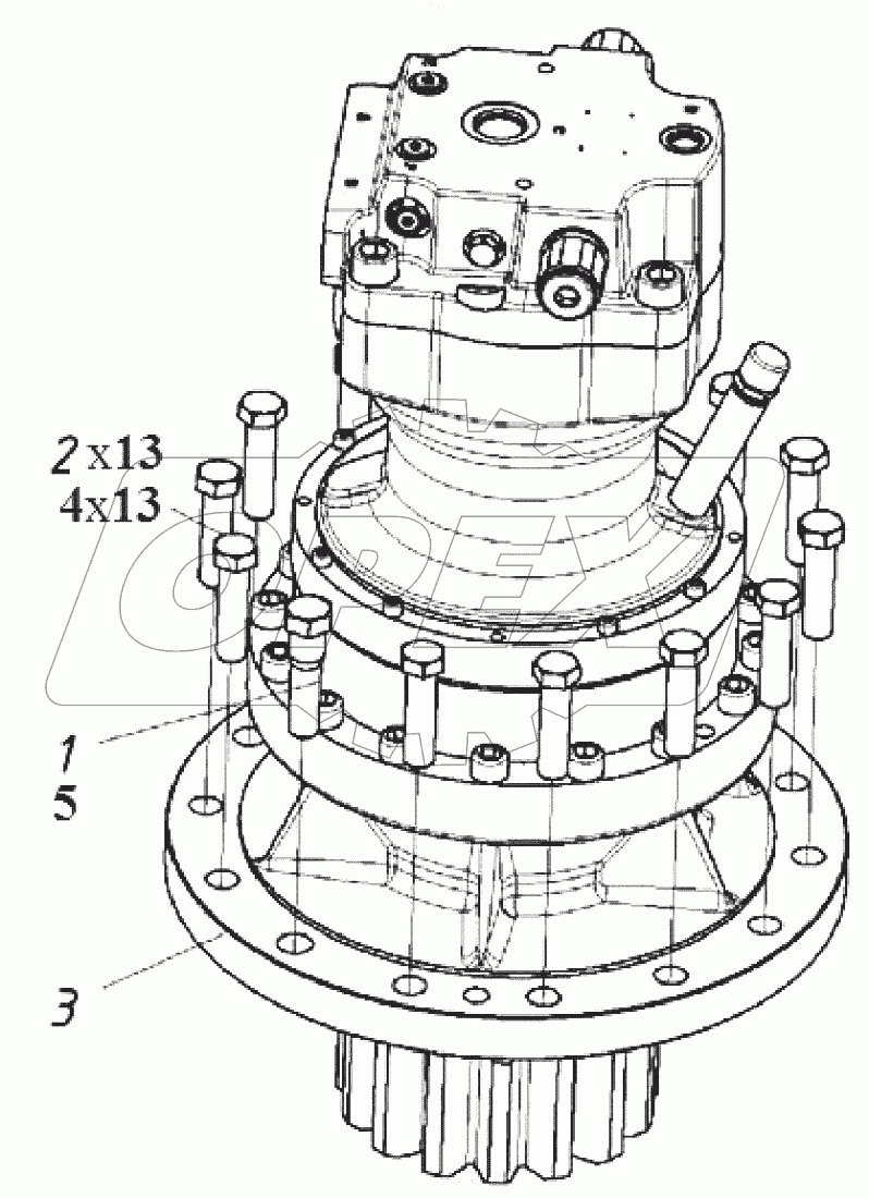  Установка механизма поворота