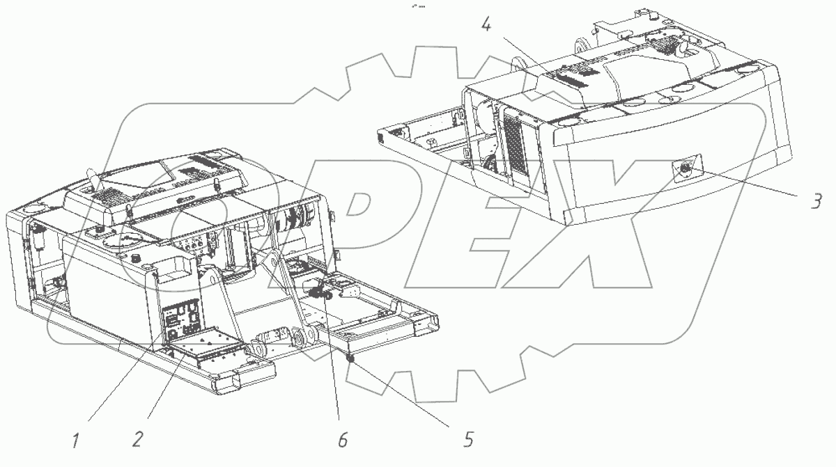  Электрооборудование на поворотной платформе
