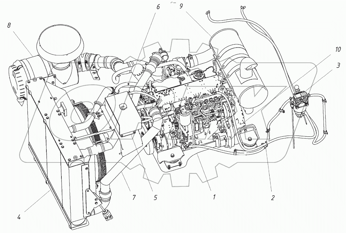  Установка силовая ЯМЗ 536