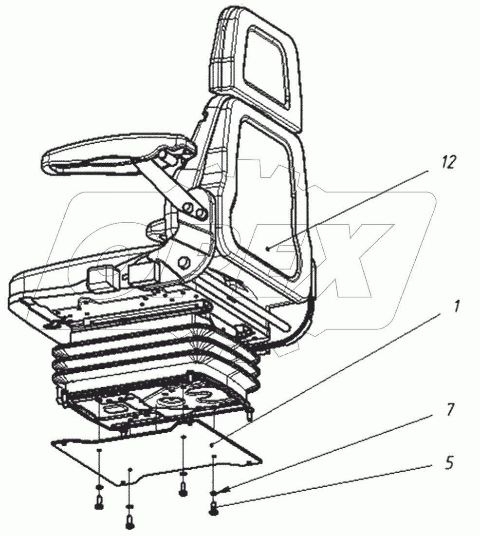  Установка сиденья оператора