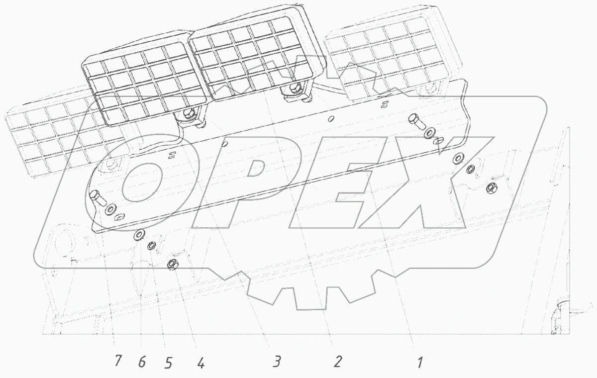  Установка четырех фар на крыше