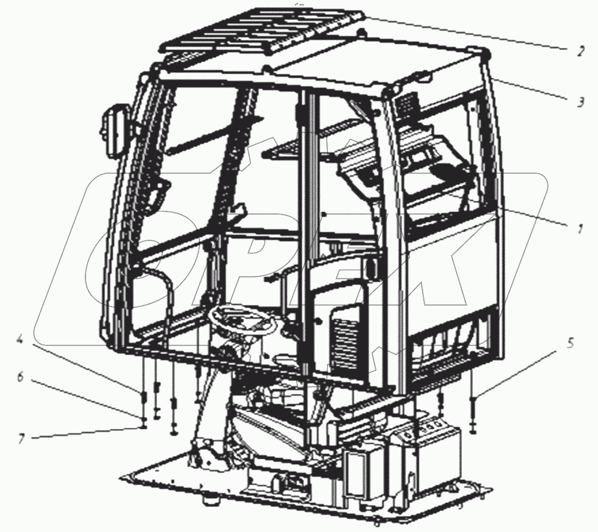  Установка кабины