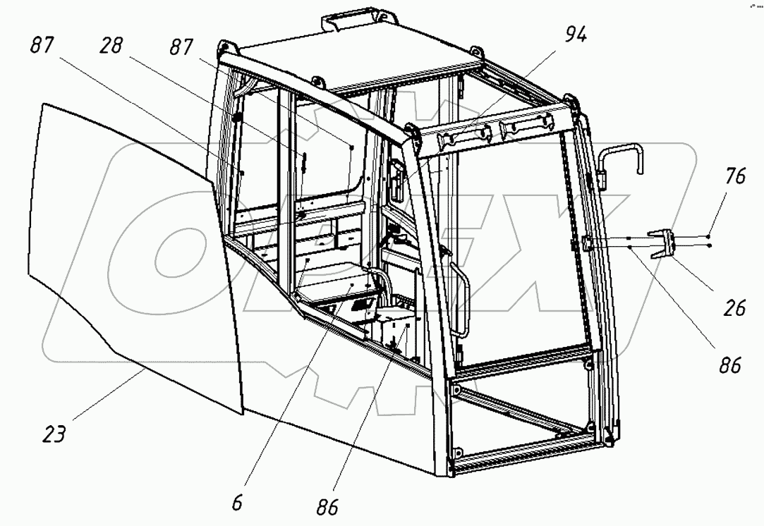 272020100000 00 Кабина в сборе