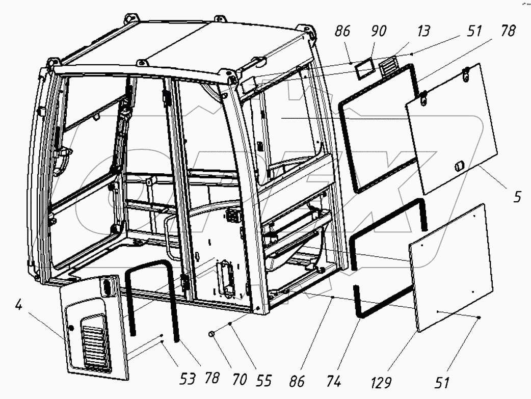 272020100000 00 Кабина в сборе
