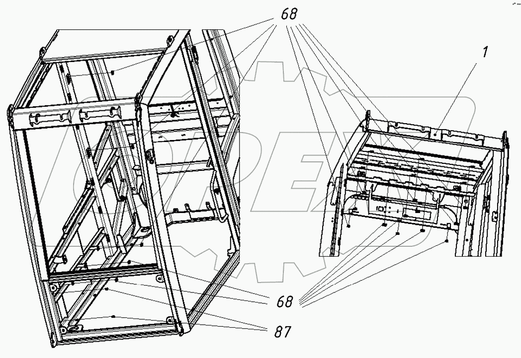 272020100000 00 Кабина в сборе