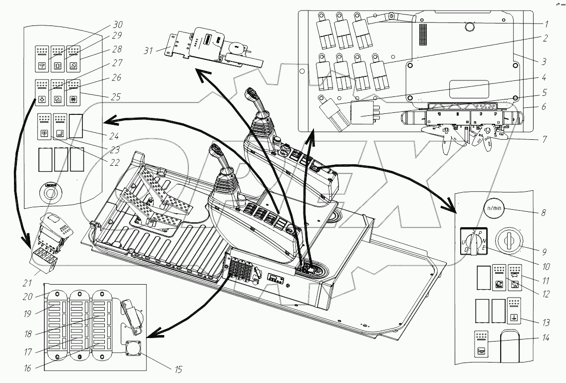 272030600000 01 Электроуправление в кабине