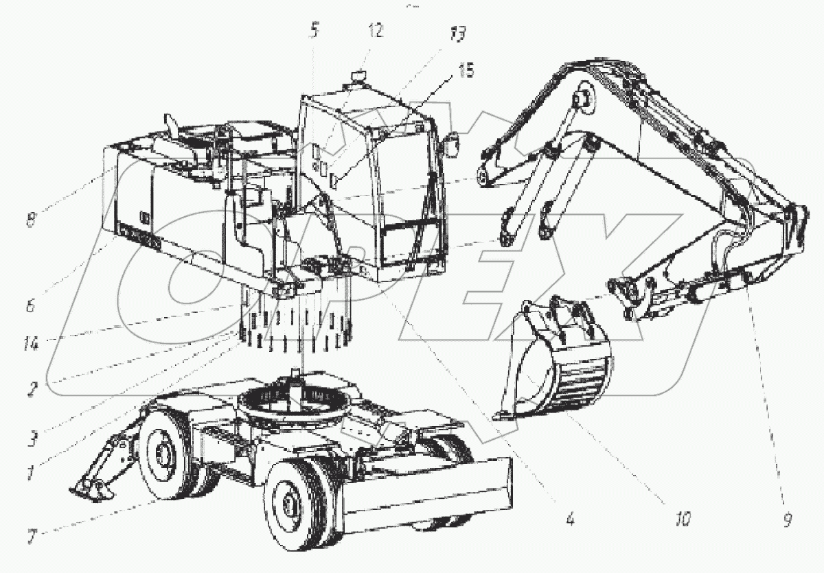  Экскаватор пневмоколесный гидравлический WХ200