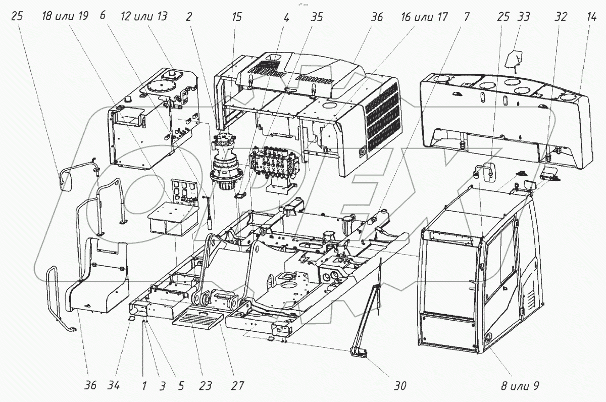  Платформа поворотная с механизмами