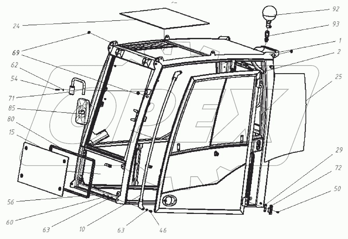  Кабина в сборе