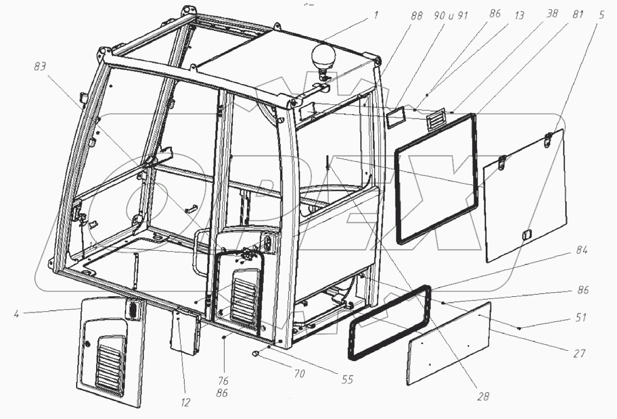  Кабина в сборе