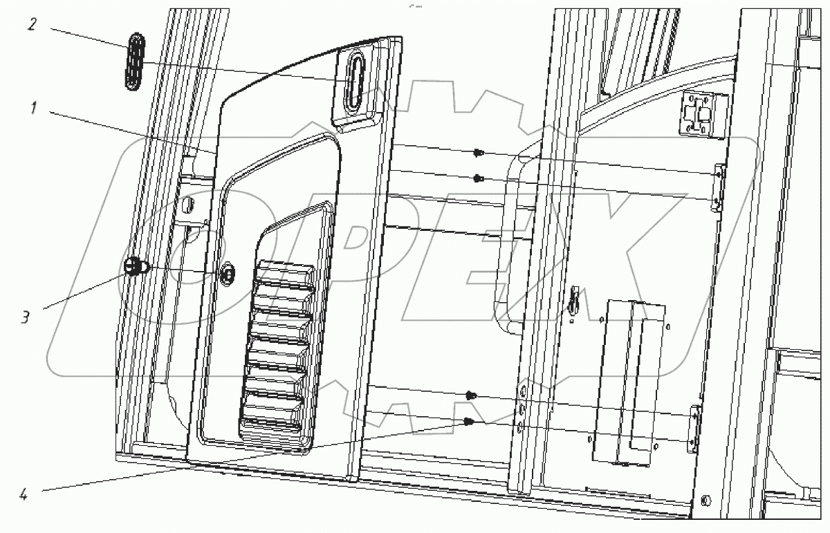  Дверца задняя в сборе
