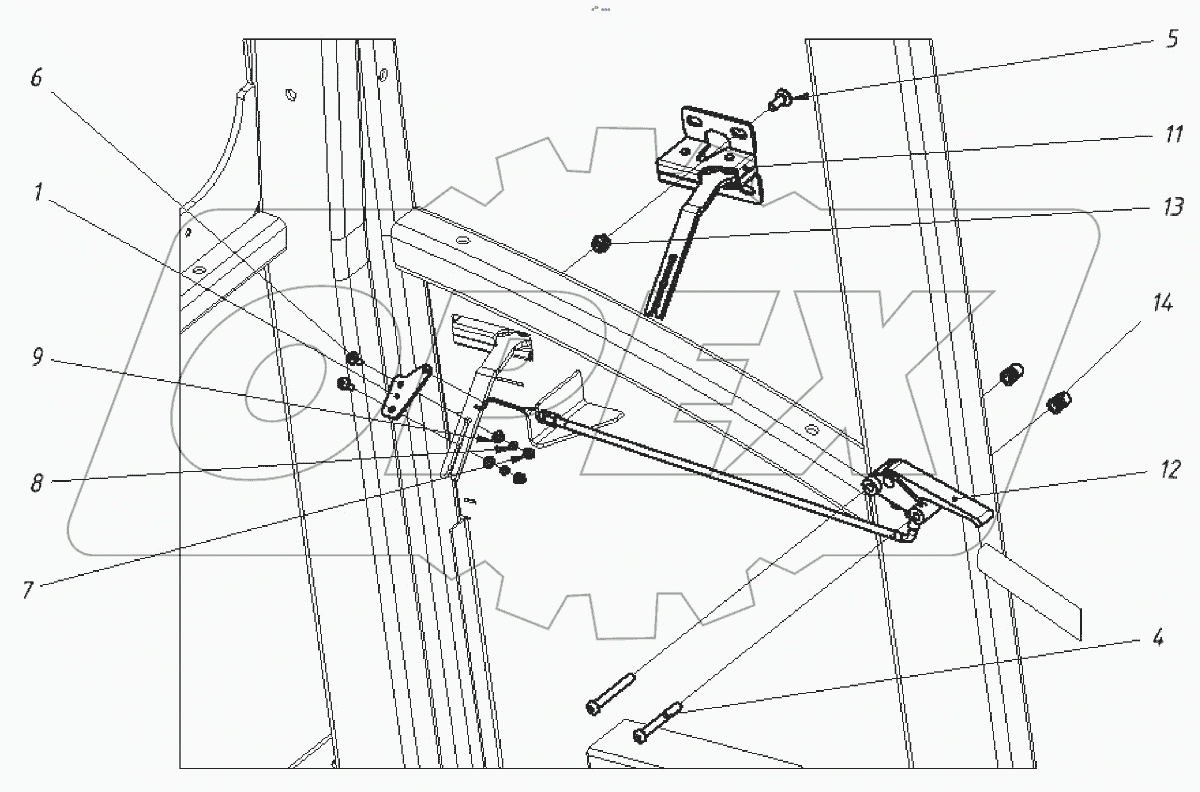  Установка фиксатора двери