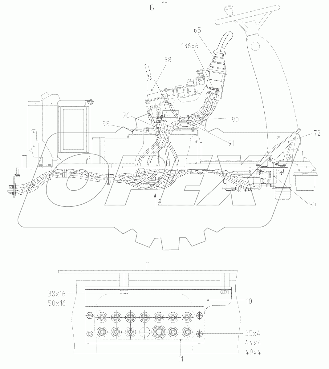  Гидроуправление экскаватора